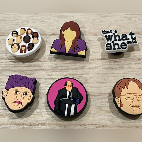The Office Themed Croc Charm 6 Piece Set - Picture 2 of 2